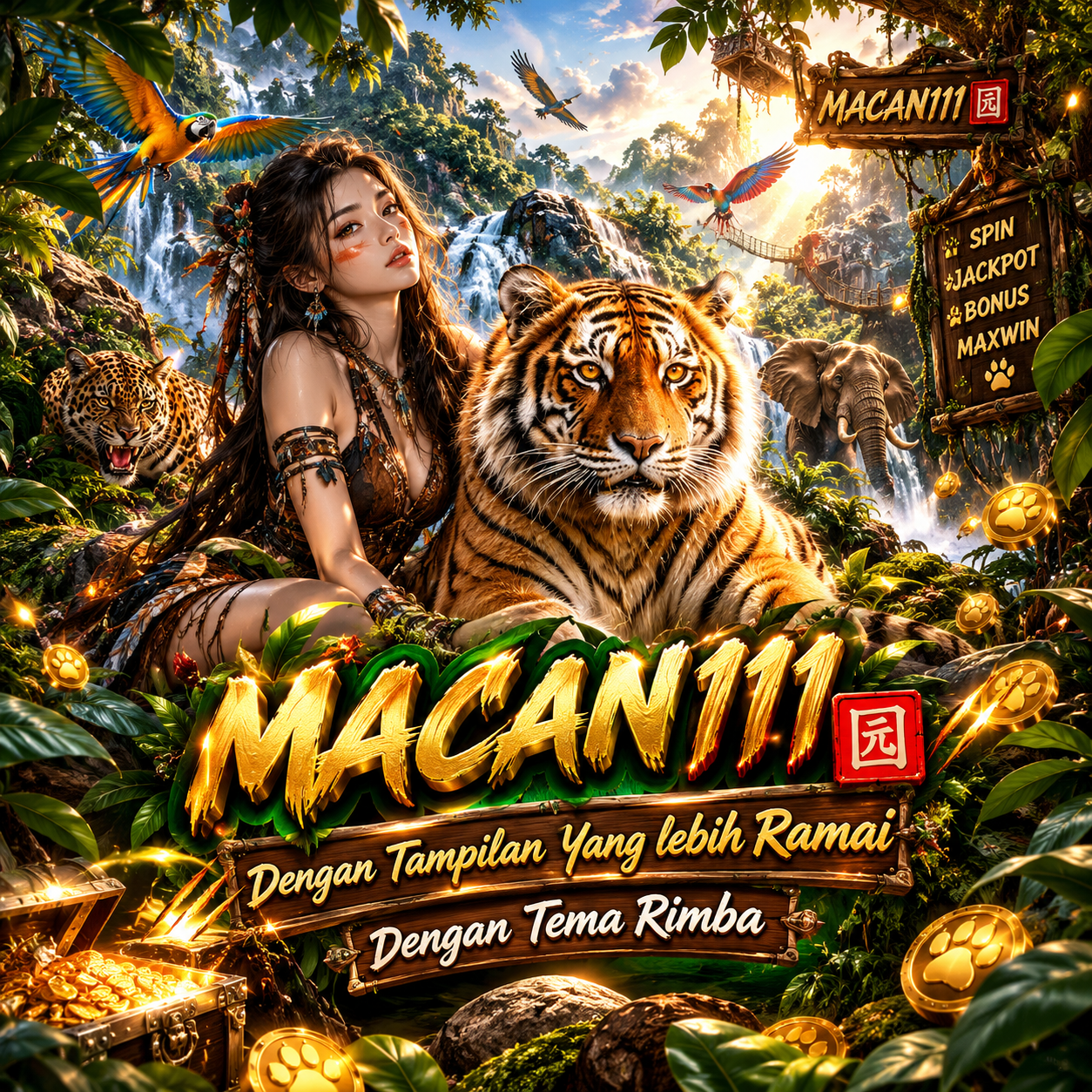 MACAN111 园 Dengan Tampilan Yang lebih Ramai Dengan Tema Rimba